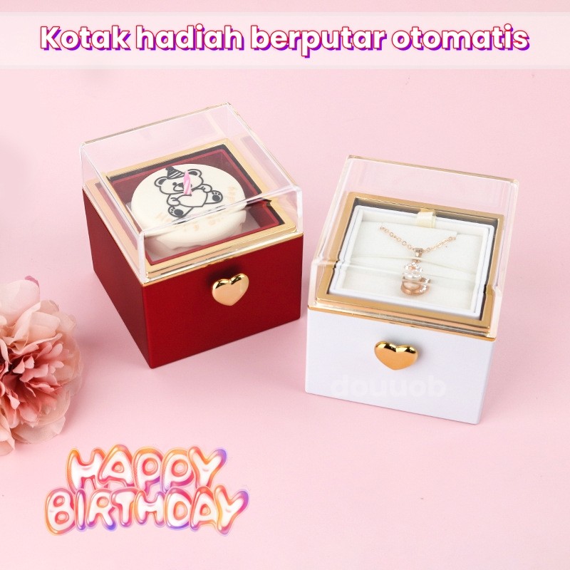 

Kotak Cincin Kalung/Kotak Cincin Lamaran Putar Multifungsi Tersembunyi/ Kotak Kejutan / Hadiah Ulang Tahun/ Hadiah Hari Valentine