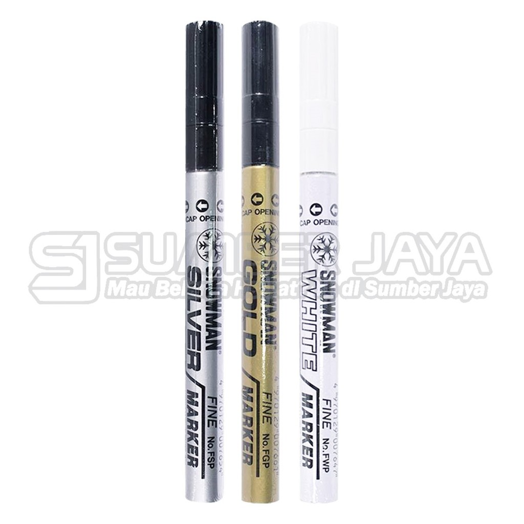 

Spidol Whiteboard Snowman Kecil Warna Putih/Gold/Silver