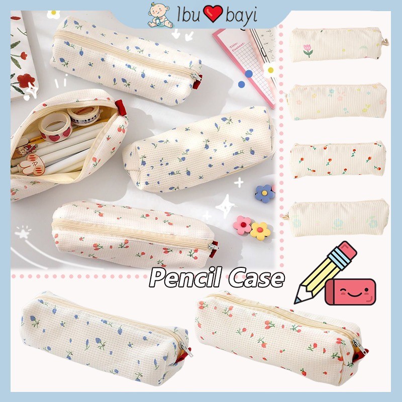 

Estetik Tempat Pensil Motif Bunga / Kotak Pensil Bunga Vintage/Kotak Pensil Kanvas Kapasitas Besar Lucu