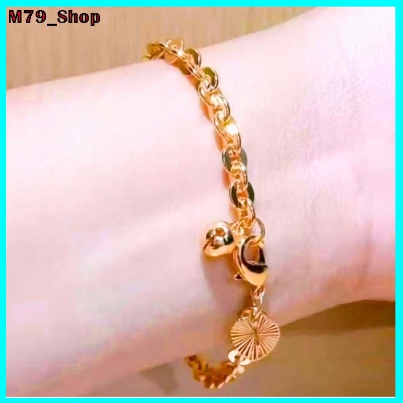 gelang tangan rantai dewasa emas gold 24k asli kadar 19,8 ada surat dapat dompet perhiasan bisa COD