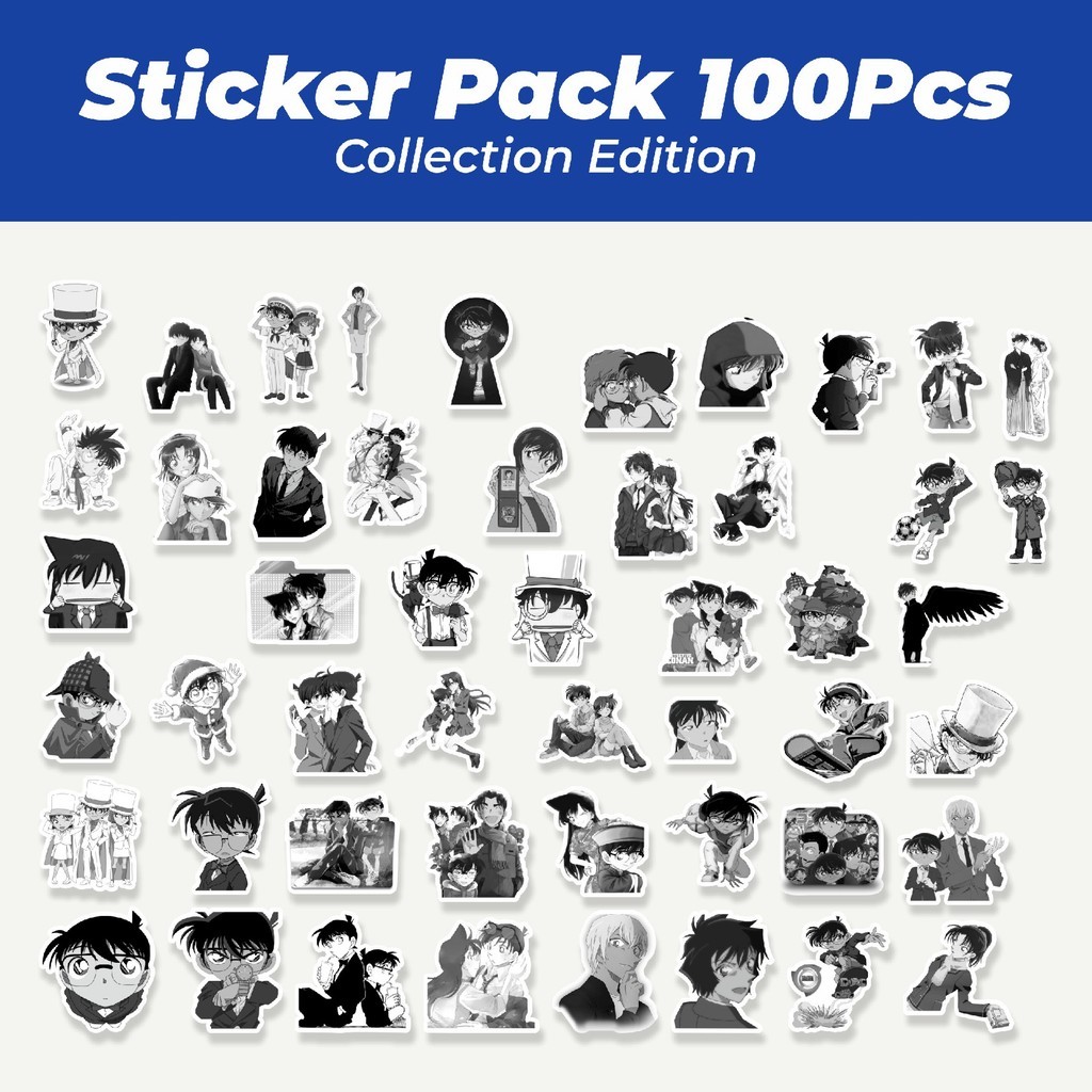 

Hot Stiker Detective Conan ( Meitantei Conan ) Lucu Anti Air Stikers Berperekat Waterproof Sticker Decal Buat Motor Helm Buku Journal Koper Casing HP Laptop Botol Minum