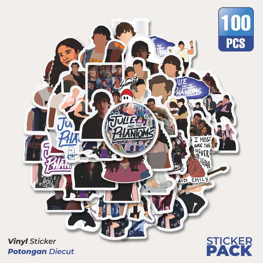 

100 PCS STIKER Julie And The Phantoms Waterproof Aesthetic- Untuk Laptop, Motor, dan Helm - Paper Stationery Pack