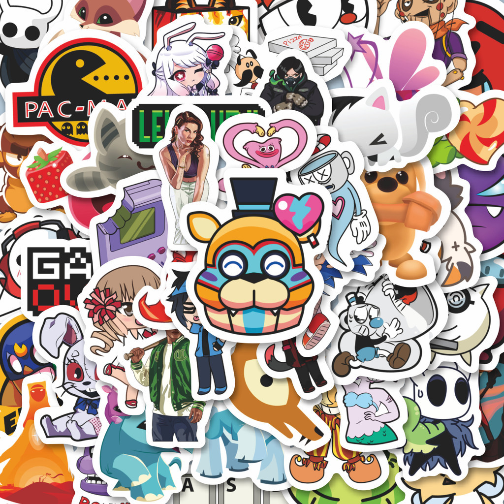 

100PCS Lucu Stiker Kartun Games Stiker Aesthetic Stiker Anti Air Stikers Berperekat Waterproof sticker decal buat Motor Helm Buku Journal Koper Casing HP Laptop Botol Minum Hadiah anak