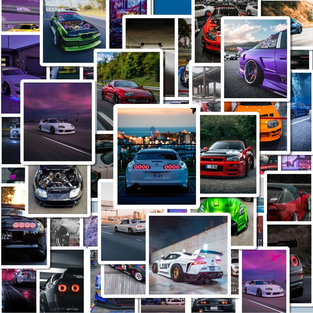 

100PCS Lucu Stiker Poster Sport Car [Mobil Balap] Stiker Aesthetic Stiker Anti Air Stikers Berperekat Waterproof sticker decal buat Motor Helm Buku Journal Koper Casing HP Laptop Botol Minum Hadiah anak