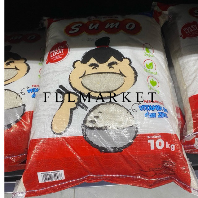 

Beras Sumo Pulen Lekat Cocok Untuk Sushi & Nasi Goreng / Beras Sumo 10 Kg / Pack