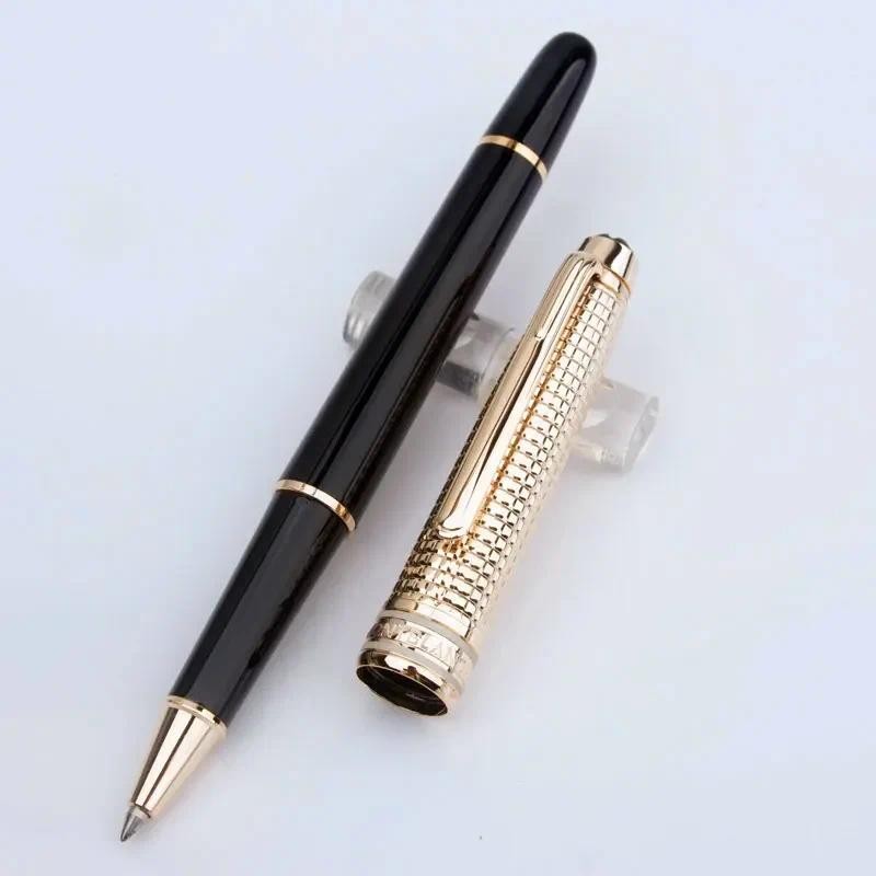 

Top Quality Deep Blue Silver Cap High Quality Rollerball Ballpoint Pen MB Writing Office Office Supplies With Serial Number