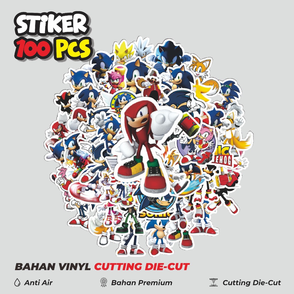

Terbaru! 50 pcs Stiker Kartun Sonic the Hedgehog Dekorasi Lucu Kreatif untuk Notebook, Skateboard, HP
