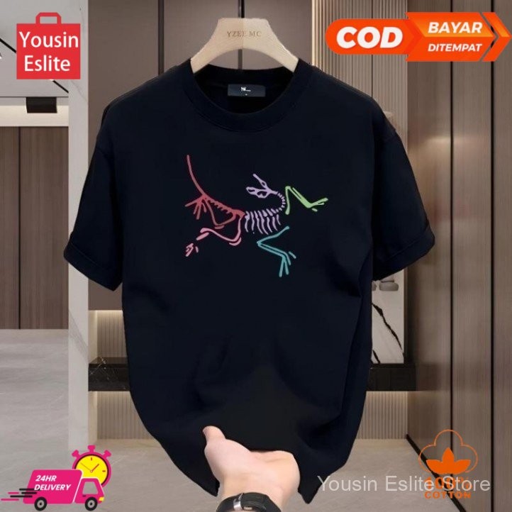Yousin Eslite T-shirt baju distro pria original Arcteryx Cotton men's and women's trendy Short Sleev