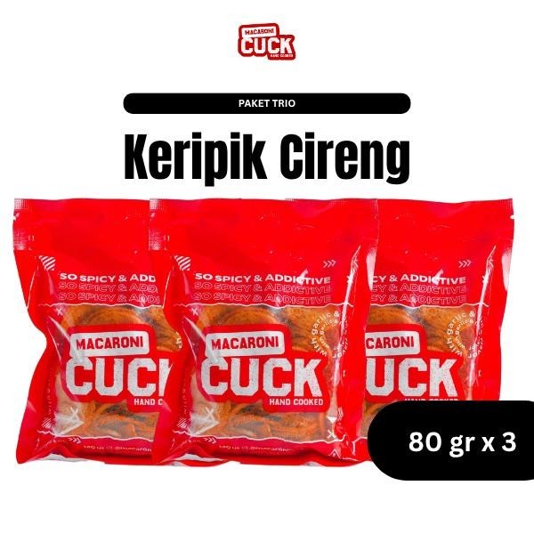 

Macaroni Cuck Keripik Cireng Molring Daun Jeruk Pedas 3 pcs x 80 gr