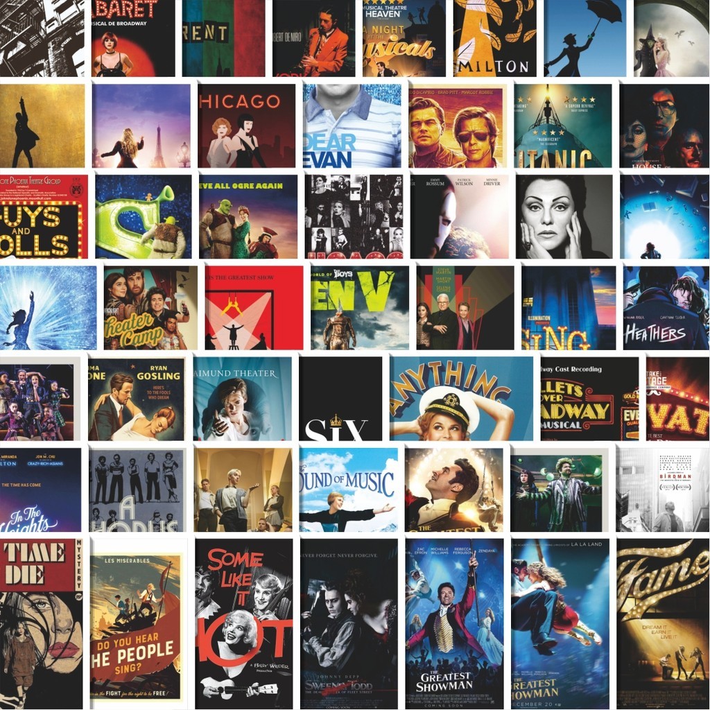 

Stiker Cutting Pack Stiker Poster Film & Album Musikal Isi 100Pcs Series Aesthetic Lucu Keren Untuk Koper Bahan Vynil