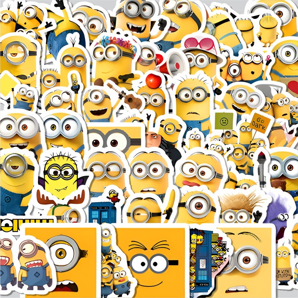 

Stiker Cutting Pack Stiker Kartun The Minion Isi 100Pcs Series Aesthetic Lucu Keren Untuk Koper Bahan Vynil