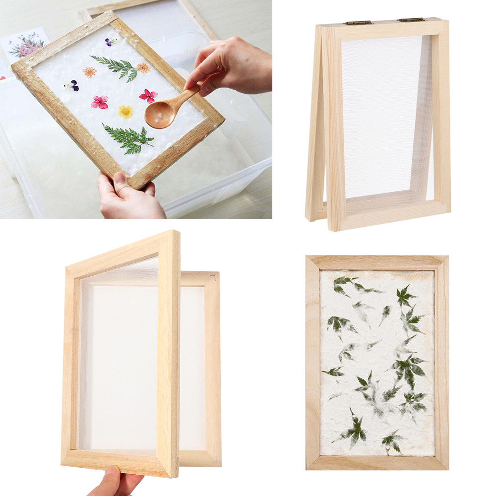 

Multi-size Paper Making Mould Frame DIY Papermaking Paper Making Screen Learning Wood Handcraft Gift Wooden Mesh Mold