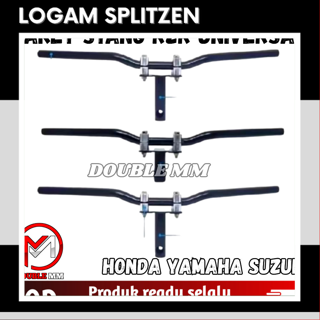 TERMURAH Paket Stang RZR Plus Dudukan Stang Honda Yamaha Suzuki Full Set Setang Stir RZR Supra Beat 
