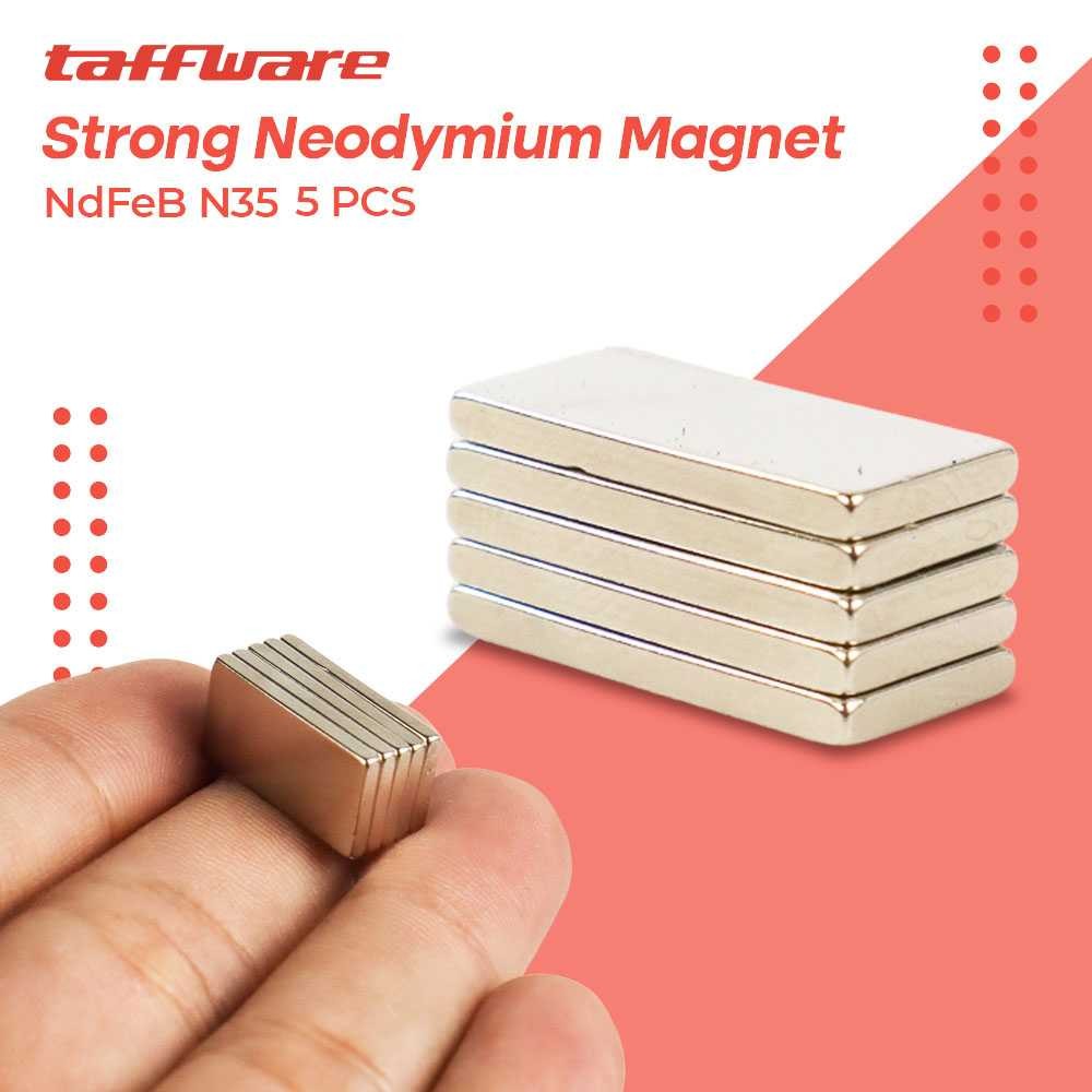 

ATK Alat Tulis Kantor Taffware Strong Neodymium Magnet NdFeB Cuboid N35 5 PCS - D22