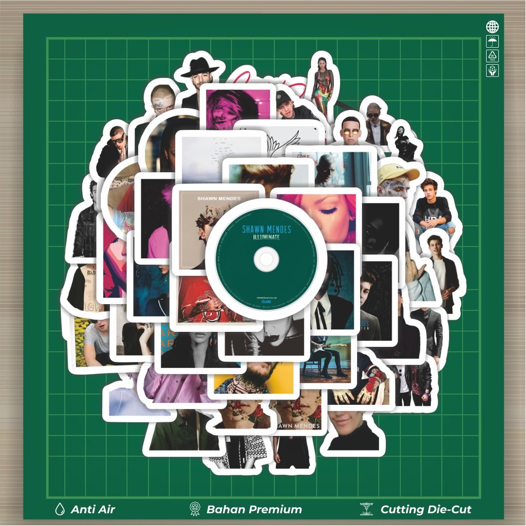 

HOT 50 PCS STIKER Stiker Lil Peep, Bunny, Shawn Mendes Rihanna Dekorasi Lucu Kreatif untuk Notebook, Skateboard, HP