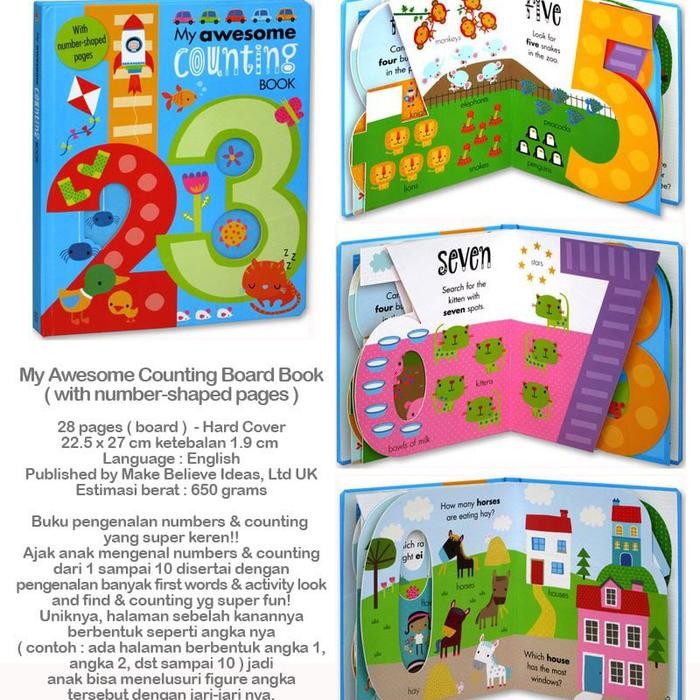

My Awesome Counting Board Book (with number shaped pages) - Awesome Counting