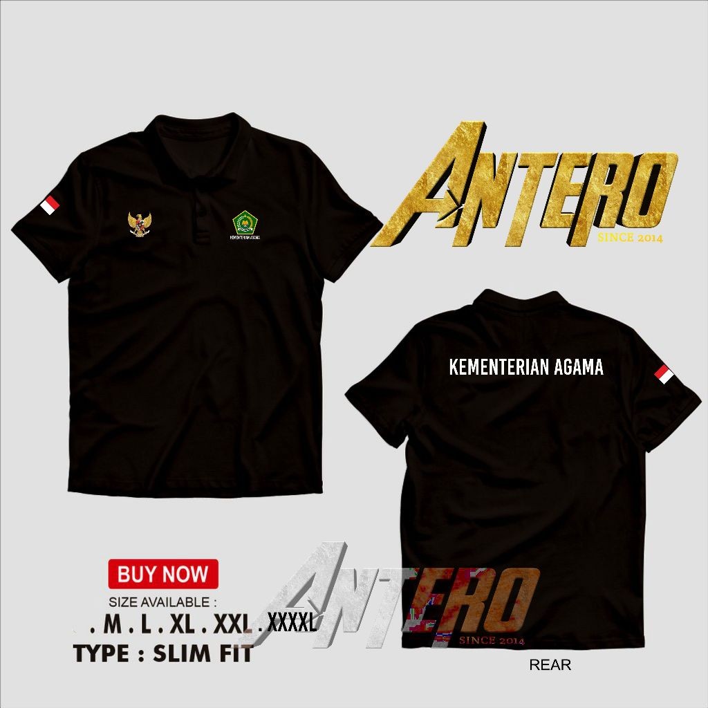 Kaos Kerah Poloshirt Kaos kerah  kemenag kementrian agama republik  Indonesia _Arvishop