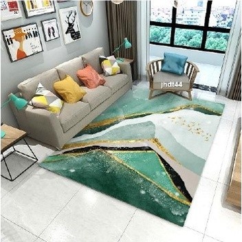 Karpet Lantai Polyester Ukuran 100 x 150 cm Karpet Marble Estetik Karpet Permadani Karpet Pola Batu 