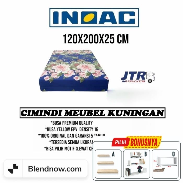 kasur busa inoac original 120x200x25 cm garansi 5 tahun