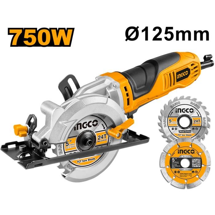 MULTI CIRCULAR SAW GRINDER 5" GERGAJI SERKEL GERINDA INGCO MFS1251 Multi Function Mini Saw 750W
