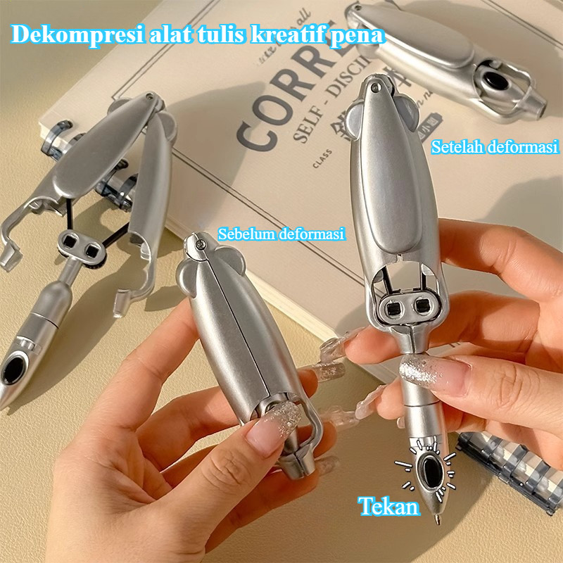 

Dekompresi alat tulis kreatif pena / bolpoin tekan pena / transformasi cumi-cumi pena gel pena siswa pena alat tulis