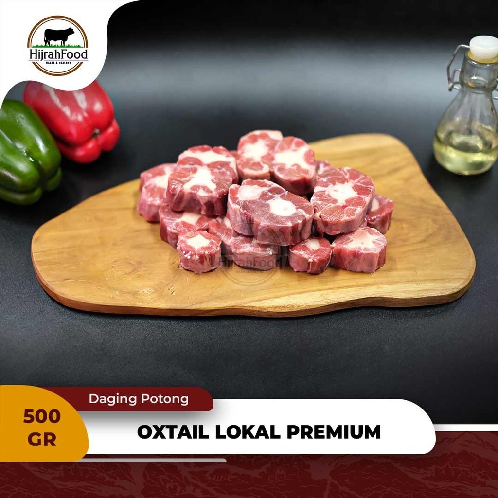 

Hijrahfood Daging Buntut Sapi Lokal Premium 500 gr Rendah Lemak Beef Oxtail Premium