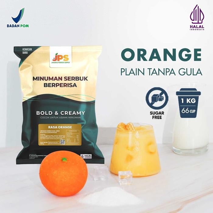 

Bubuk Minuman Jeruk/Orange Plain Powder JPS Tanpa Gula