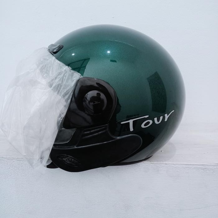 Helm Agv Vision Half face Warna Hijau Murah