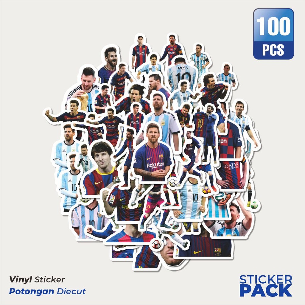 

Stiker Vinyl Stiker Leo Messi Waterproof Aesthetic- Untuk Laptop, Motor, dan Helm - Paper Stationery Pack