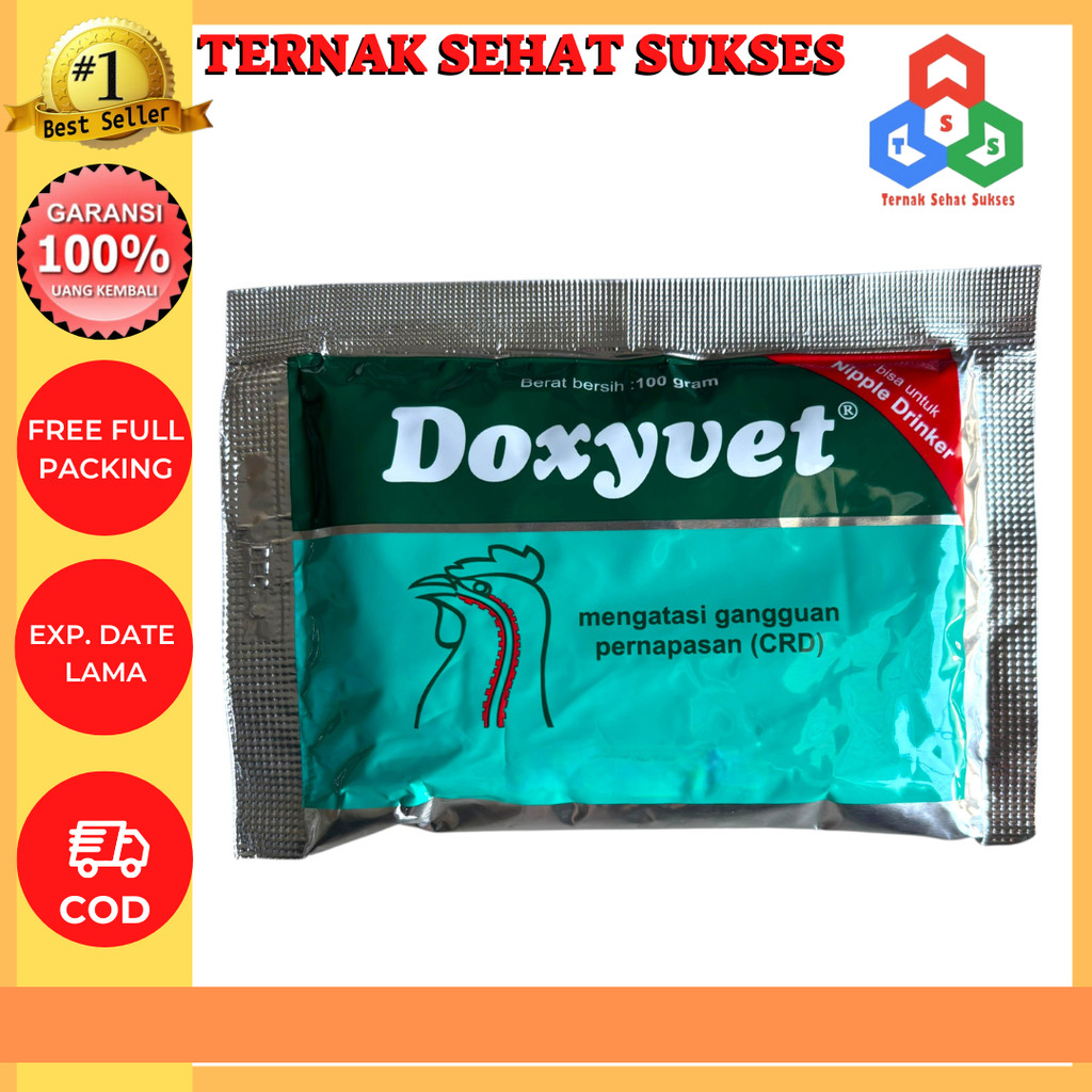 DOXYVET 100 GRAM MEDION - Obat Ayam Burung Ngorok CRD Flu Infeksi Pernafasan