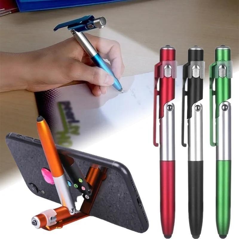 

Multifunction Touch Pen Ballpoint Pens with LED Light Folding Stand for Phone Holder Night Reading Stationery Pen Office School