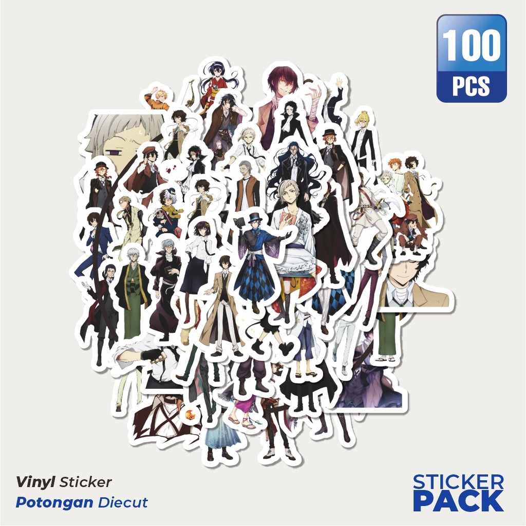

Stiker Vinyl Stiker Manga Bungo Stray Dogs Series 3 Waterproof Aesthetic- Untuk Laptop, Motor, dan Helm - Paper Stationery Pack