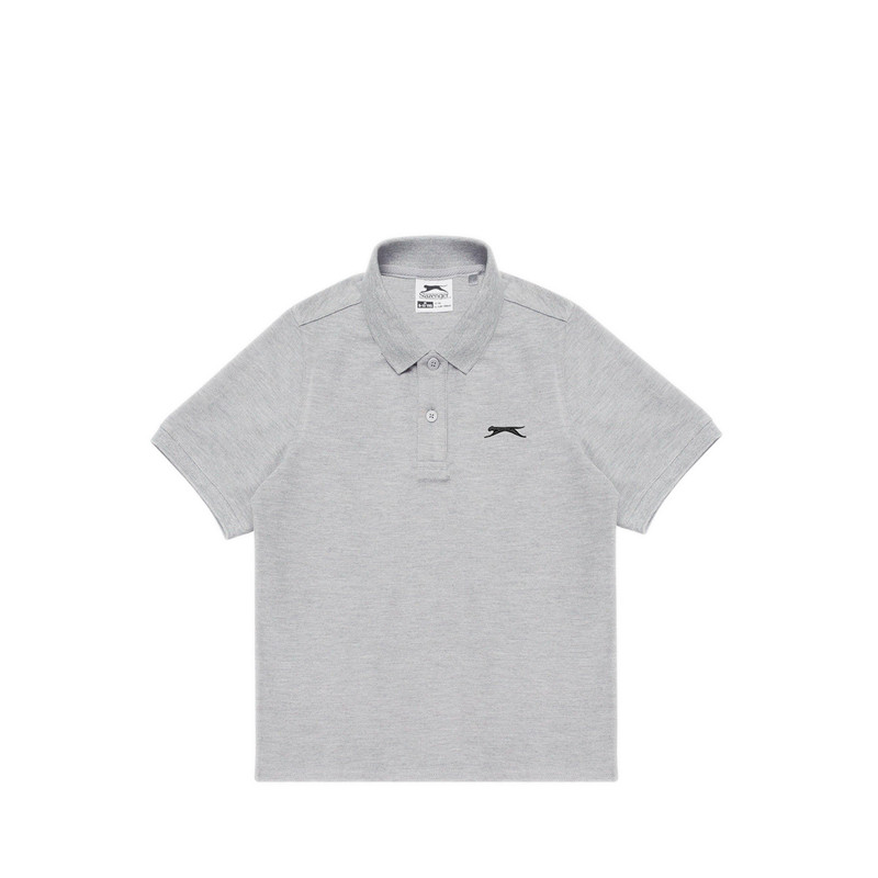 Slazenger Boy's Leisure Short Sleeve Polo Shirts - Grey Marl