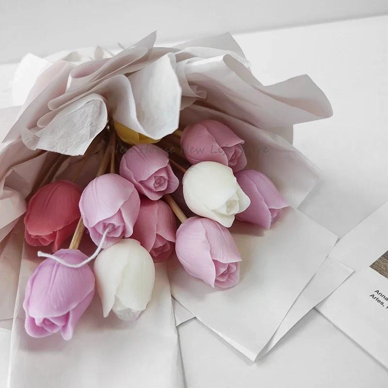 

3D Tulip Candle Mold Handmade DIY Flower Soap Silicone Mold Silicone Mold Soap Forms Soap Making Supplies