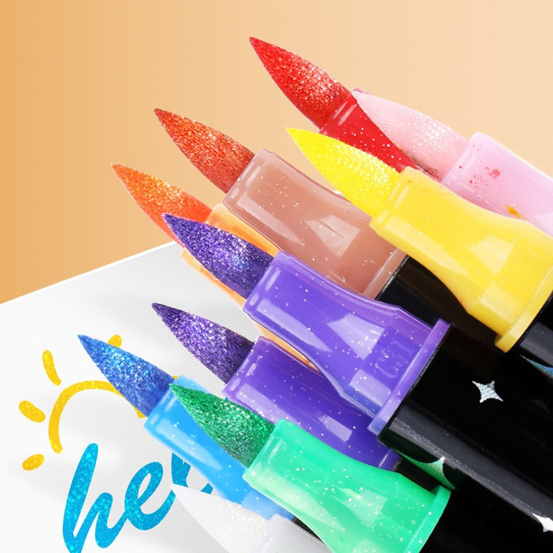 

SpidoL 2 Ujung Glow In The Dark - Spidol Fluorescent & Glitter Untuk Bullet Journal