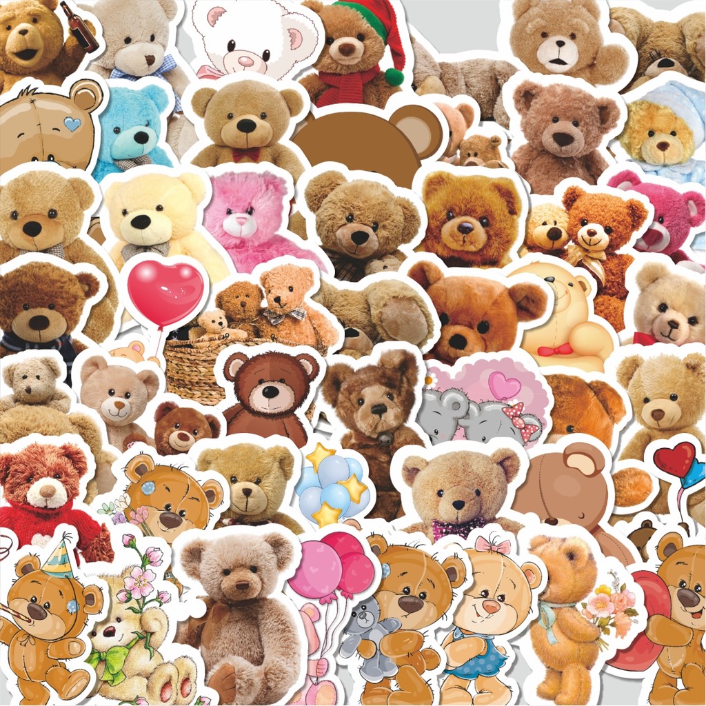 

Stiker Cutting Pack Stiker Sweet Bear Life [Seri Kehidupan Beruang Manis] Isi 100Pcs Series Aesthetic Lucu Keren Untuk Koper Bahan Vynil