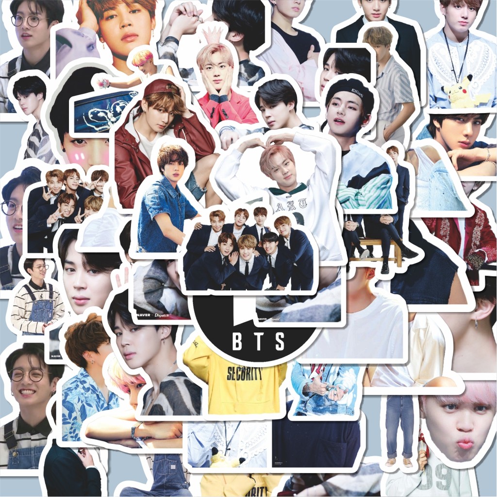 

100PCS Lucu Stiker BTS Album Stiker Aesthetic Stiker Anti Air Stikers Berperekat Waterproof sticker decal buat Motor Helm Buku Journal Koper Casing HP Laptop Botol Minum Hadiah anak