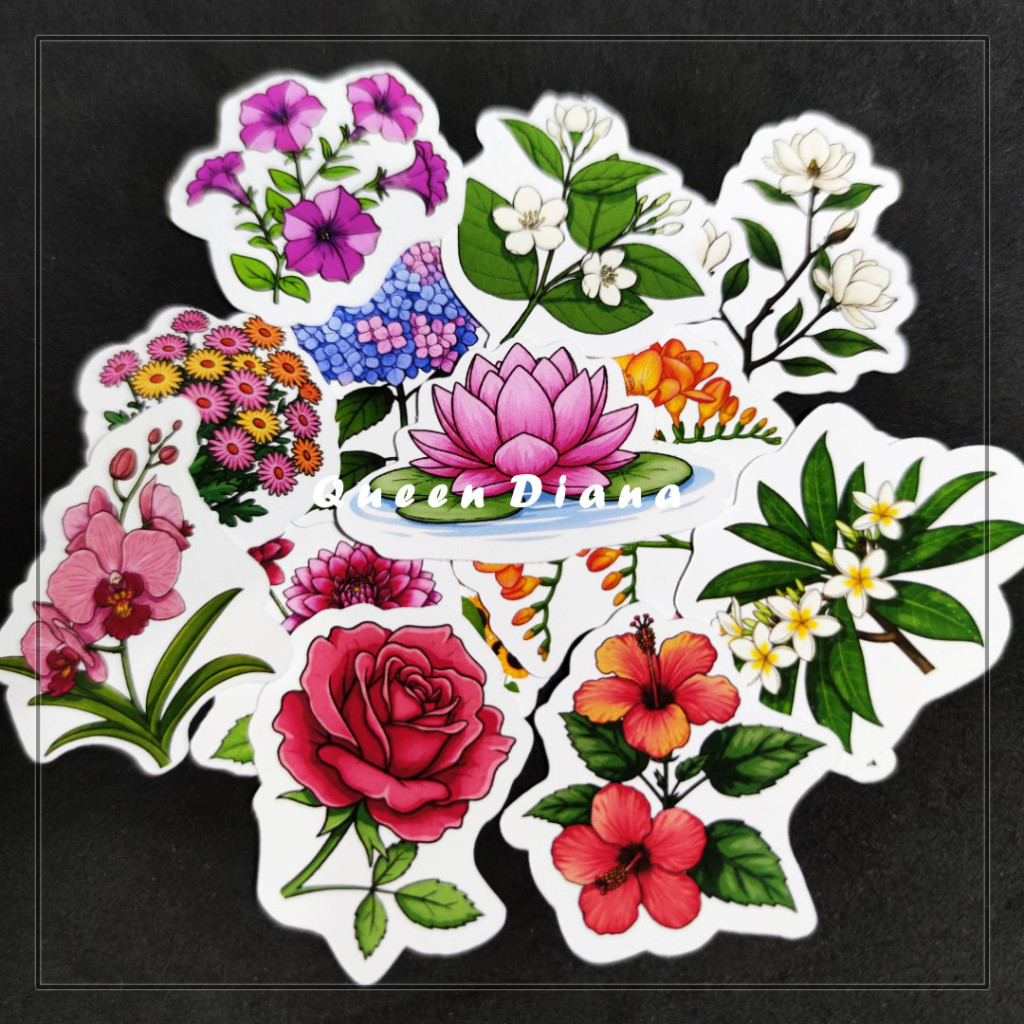 

STIKER BUNGA ISI 15 PCS CUTE WARNA WARNI STIKER KERTAS GAMBAR BUNGA CUTE PRINTING MURAH