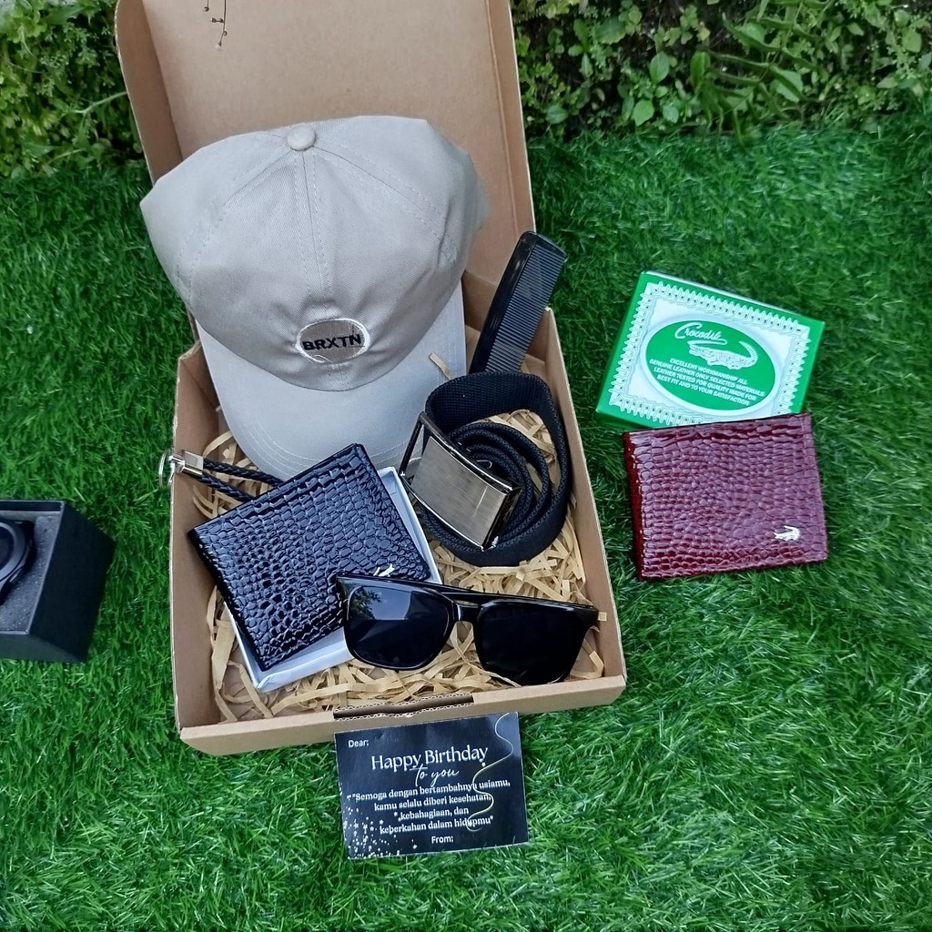Hampers Gift box Cowok/Pria Exclusive Untuk Hadiah/Kado isi Jam Tangan | Dompet | Parfum Dll