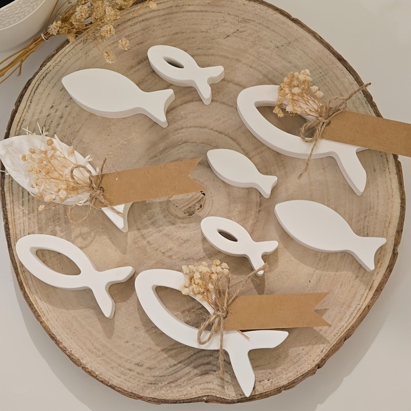 

Various Sizes of Fish Combination Gypsum Ornament Silicone Molds DIY Concrete Candle Holder Bracket Decorative Resin Mold Crafts