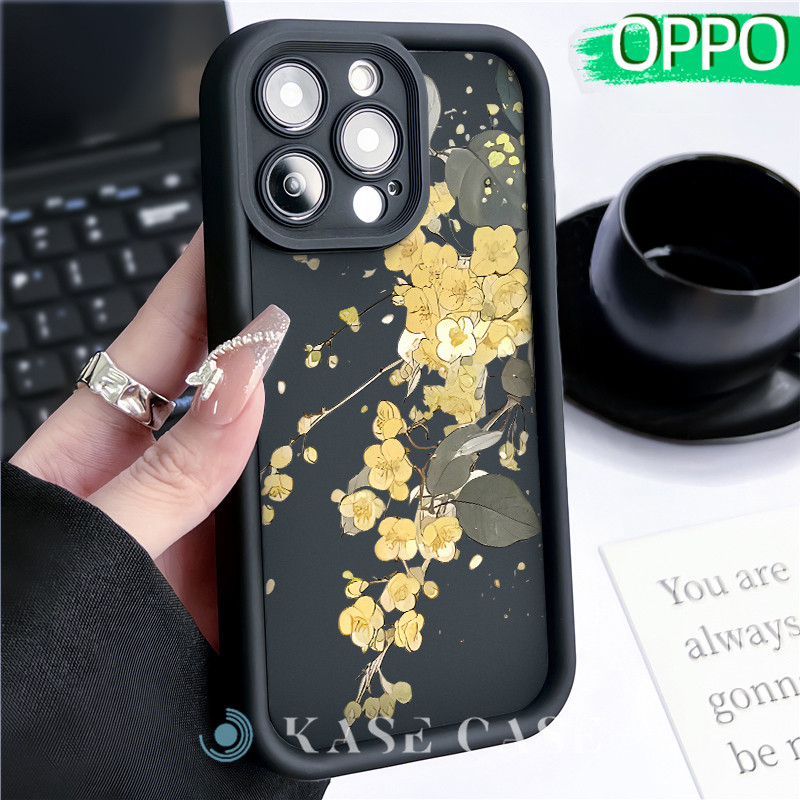 Estetik Bunga Silicone SoftCase OPPO A18 A16 A15 A3s A5S A60 A17 A17K A54 A53 A12 A58 A31 A1K A77s S