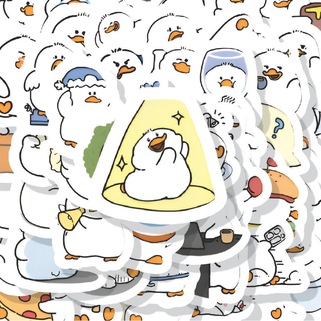 

100PCS Lucu Stiker Animal Fat Duck [Hewan Bebek Gemuk] Stiker Aesthetic Stiker Anti Air Stikers Berperekat Waterproof sticker decal buat Motor Helm Buku Journal Koper Casing HP Laptop Botol Minum Hadiah anak