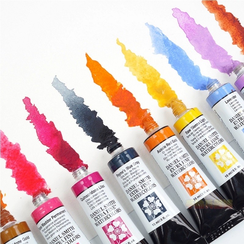 

American DANIEL SMITH Series2 Natural Mineral Extra Fine Watercolor Piant 15ml/0.5 Fl Oz Tubes Painting Artists Drawing Supplies
