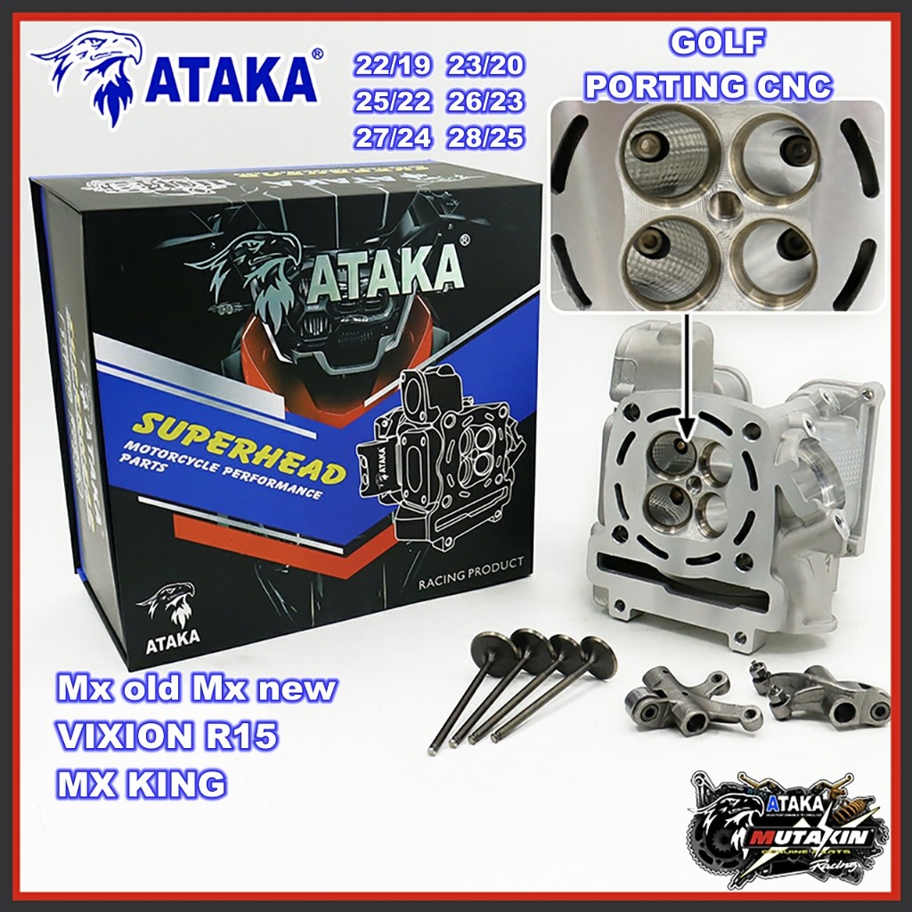 Racing super head 25 28 23 26 24 27 22 25 20 23 22 19 PORTING CNC + klep RRA MX KING JUPITER MX OLD 