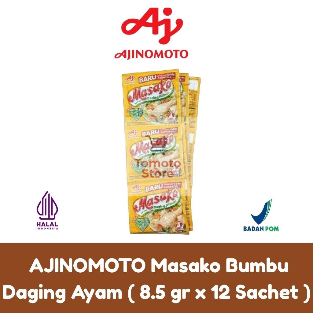 

✨ TOMOTOSTORE ✨ AJINOMOTO Masako Bumbu Ayam Renceng Isi 12 Sachet