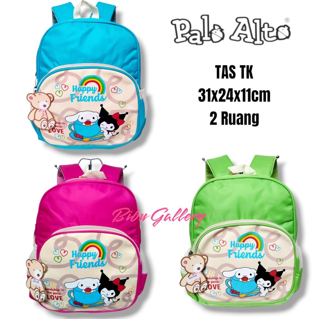 MUT_SHOP Tas Ransel Anak TK Palo Alto Original Sanrio Happy Friends 46978
