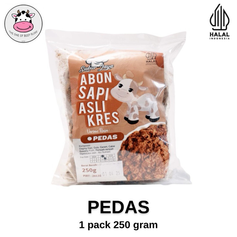 

[KHUSUS GOJEK/GRAB] Abon Sapi Asli Juara RASA PEDAS (Kemasan Baru)
