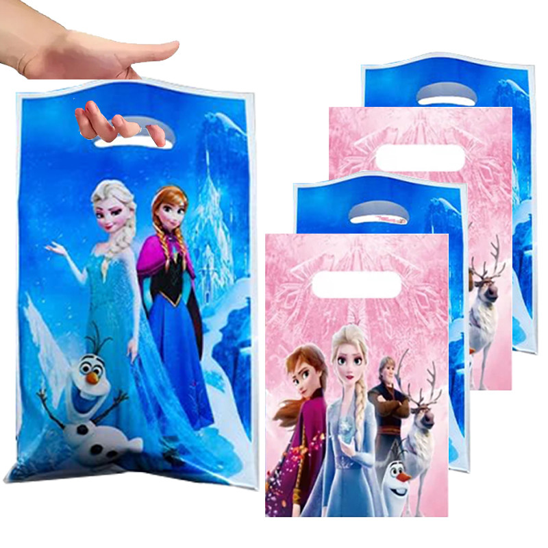 

Disney Frozen Gift Bags Chocolate Cookies Candy Bags Anna Elsa Princess Party Bag Loot Bag for Girls Birthday Party Favors Gifts