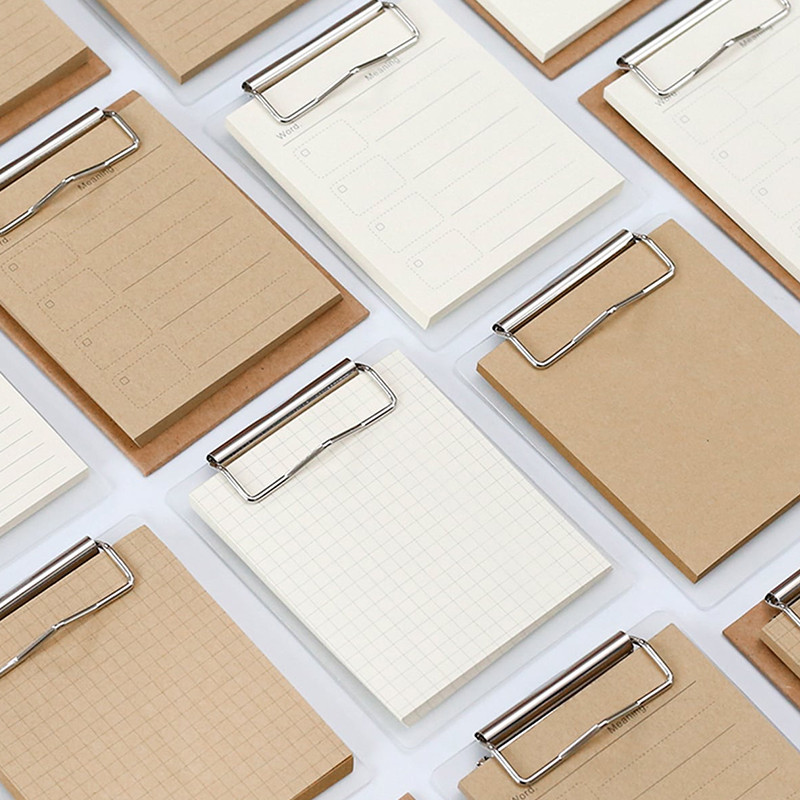 

50sheets Mini Clipboard Notepads Sticky Note Multi-function Folder Board with Memo Pad for School Stationery Office Supplies