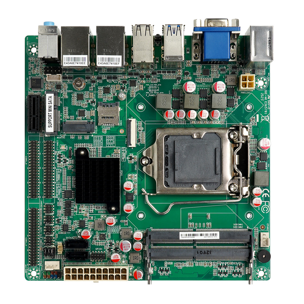 Intel H110 LGA 1151 Embedded Industrial Motherboard mini ITX Skylake/Kabylake 4USB 3.0 Ports LVDS DD